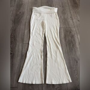 Wild fable Women's off white  Ribbed Flare Pants